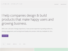 Tablet Screenshot of lymancreative.com